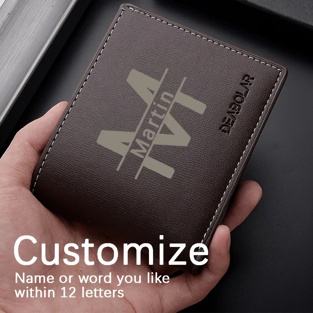 Interior Design Name Card - Portefeuille vintage personnalisé pour hommes –