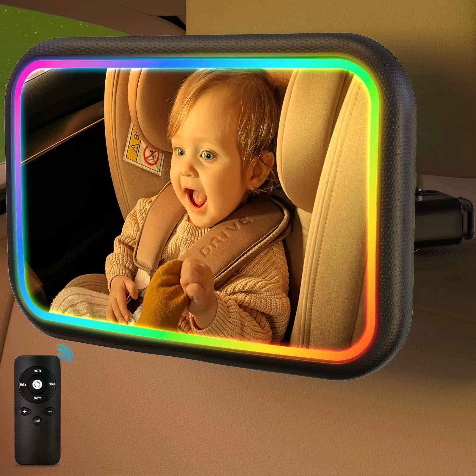 Interior Design Remote - Rétroviseur de voiture pour bébé avec