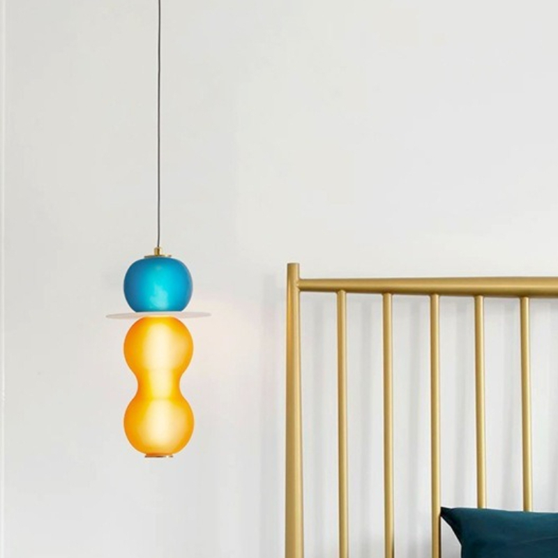 Interior Design Remote - Lampe suspendue en verre coloré design,