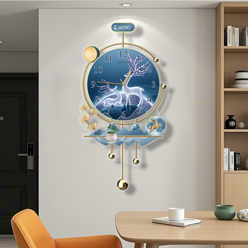 Interior Design Quiet Luxury - Mouvement de balayage Zen horloge murale