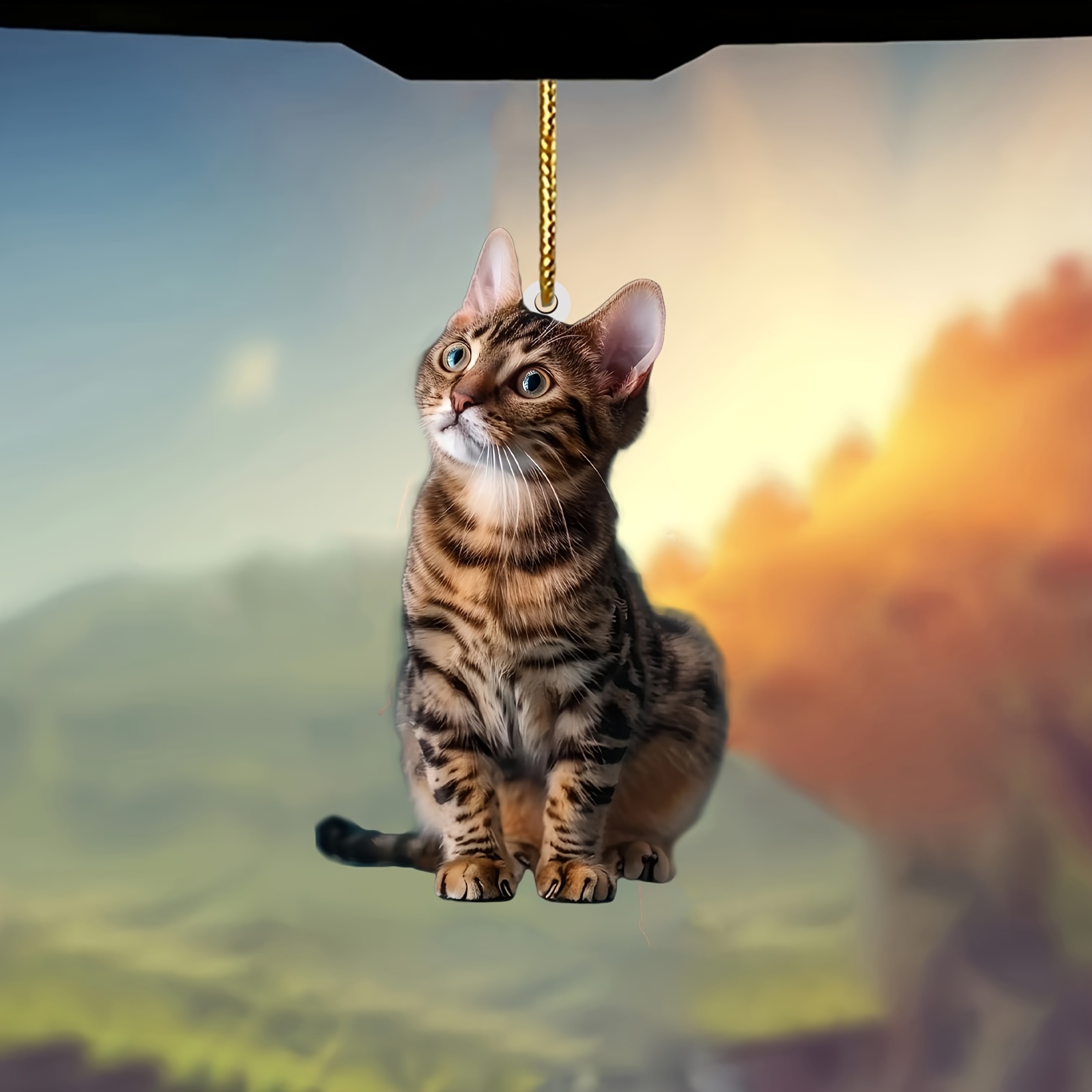 Pendentif chat plat 2D en acry - Interior Design Home Decor avis et prix
