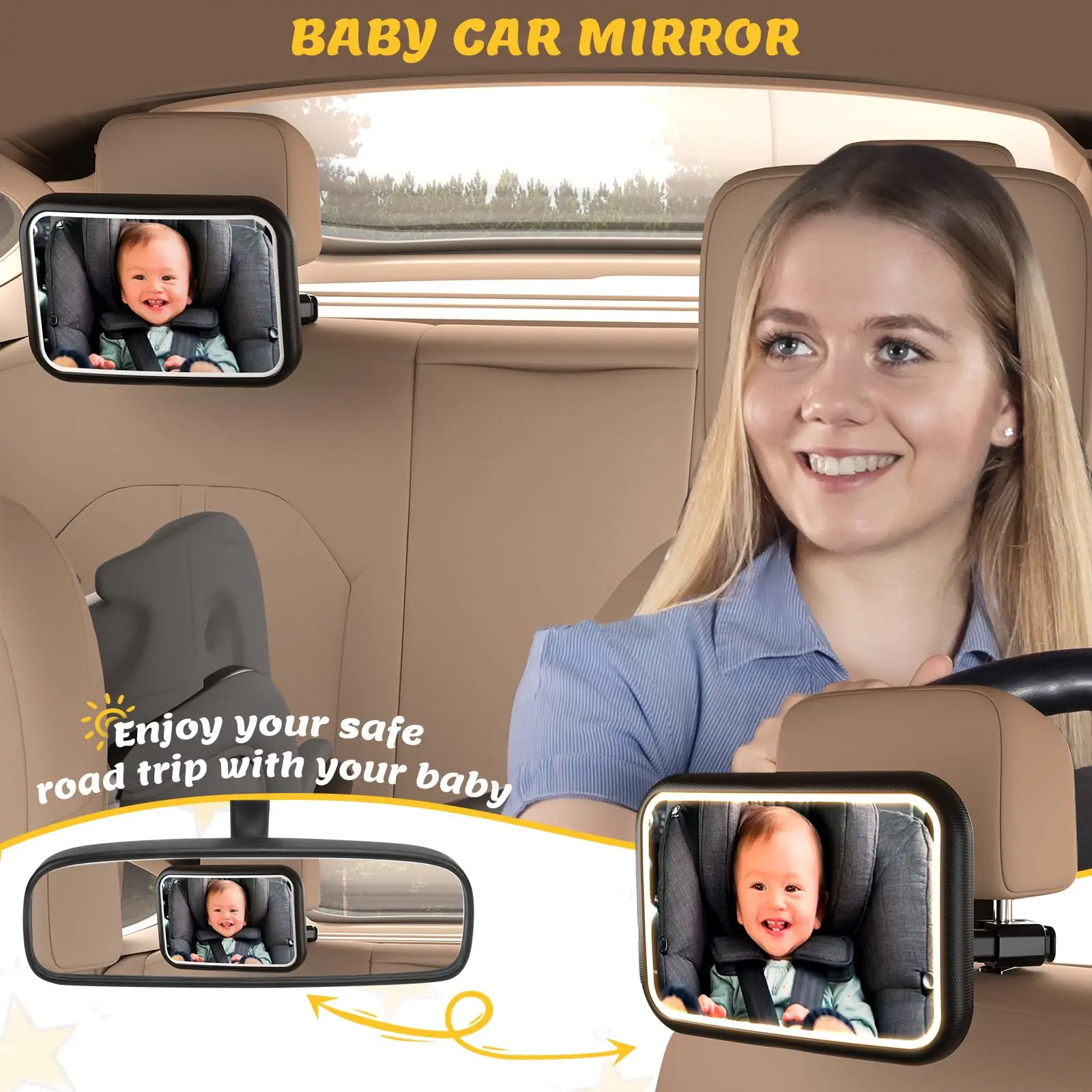 Rétroviseur de voiture pour bé - Interior Design Remote avis et prix
