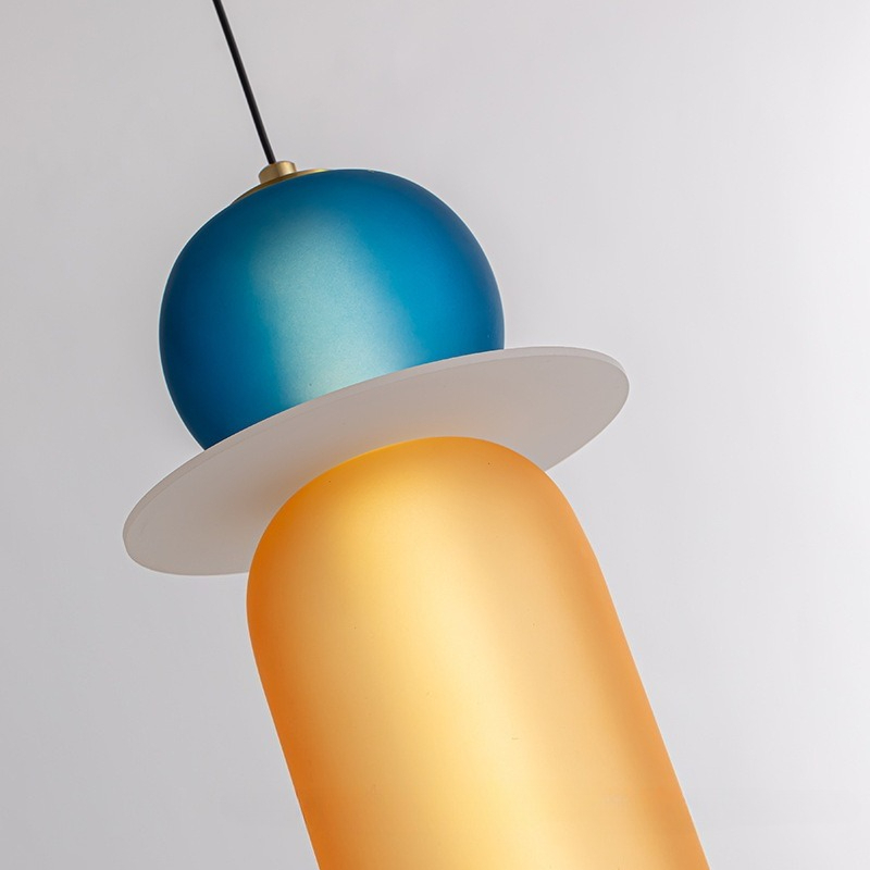 Lampe suspendue en verre color - Interior Design Remote avis et prix